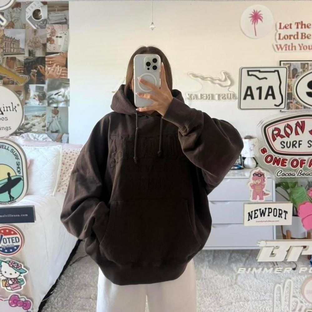 Young La Her Chocolate Brown Mineral Hoodie